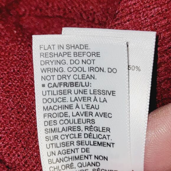 The Drop Lucyswhims Sweater Large Red Side Button Turtleneck Cropped Balloon - Picture 9 of 12